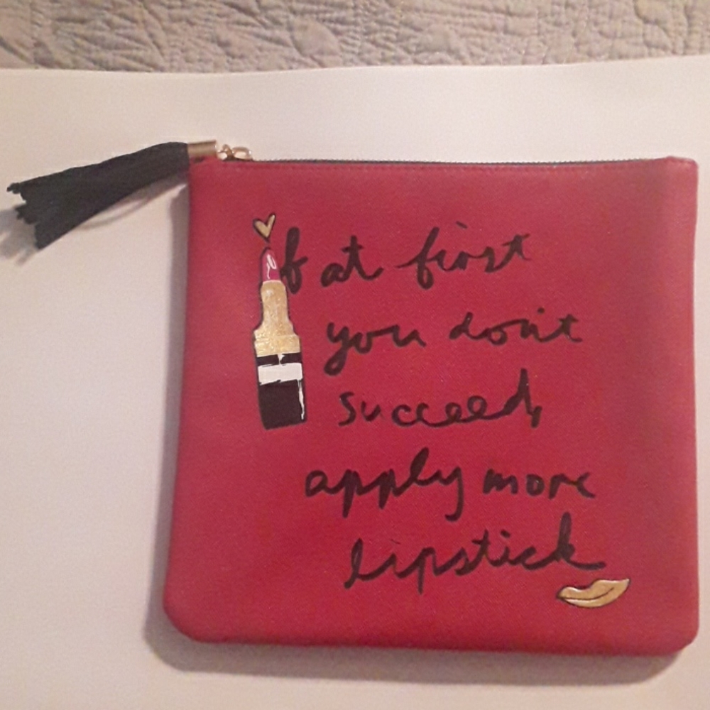 Make up bag brand new red w/black tassle
